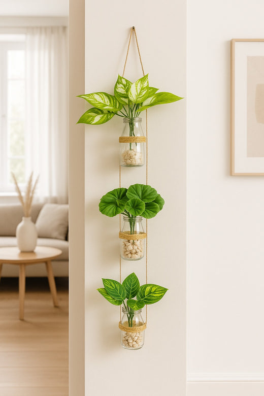 Hanging Bloom Bottles Wall Decor