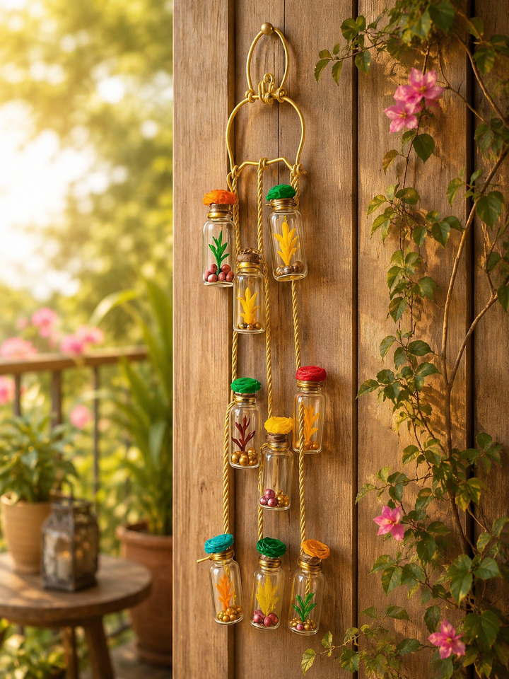 Handcrafted Hanging Mini Jar Wall Décor.