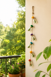 Mini Glass Flower Jar Wall Hanging