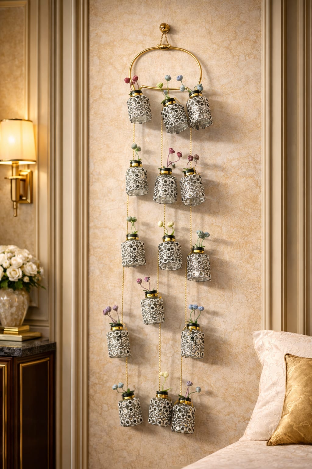 Luxury Hanging Wall Decor Flower Pots