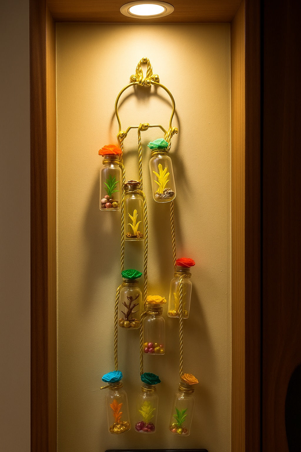 Handcrafted Hanging Mini Jar Wall Décor.